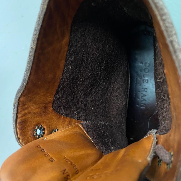 Cole Haan Country Brown Leather Lace Up Boots, Women's Size 8.5 Nr - Picture 14 of 15